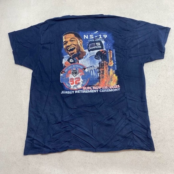 Michael Strahan Jersey Retirement Graphic Tee Thrifted Vintage Style Size XL - Picture 4 of 7